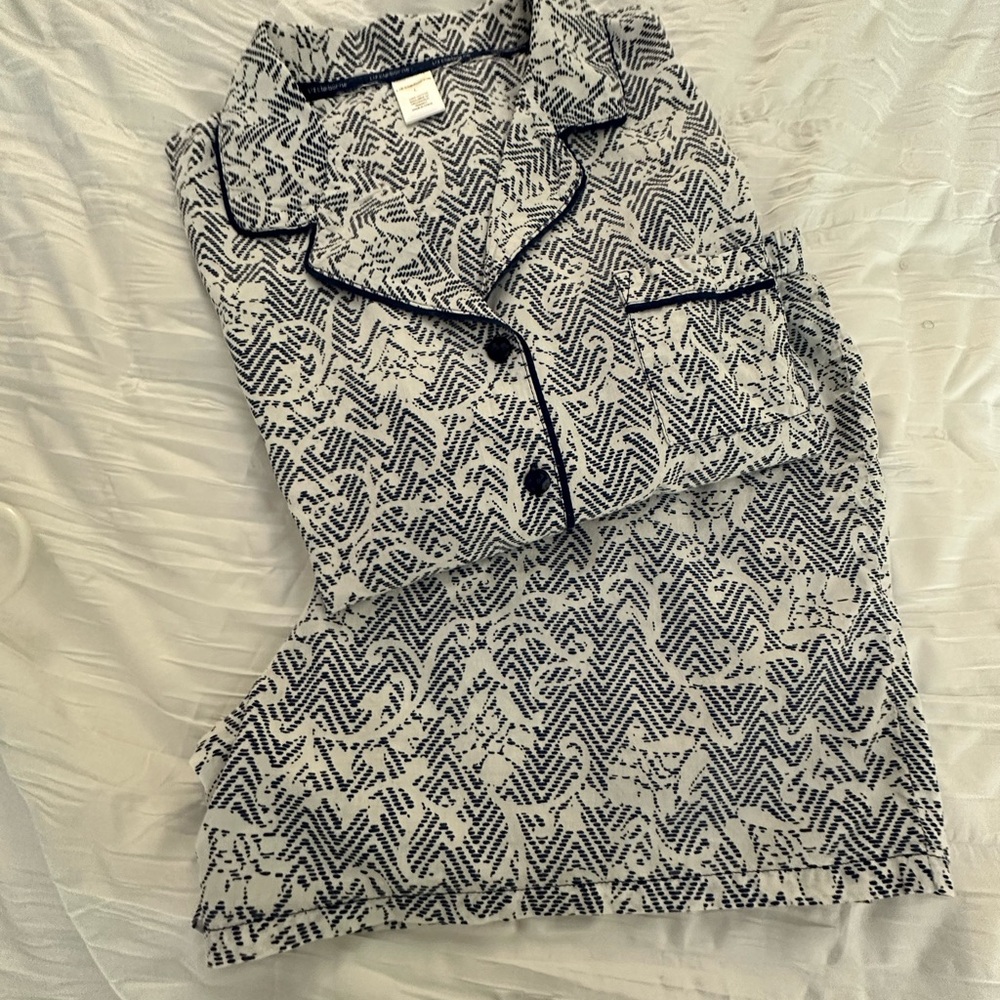 Blue and white Pajama Set
